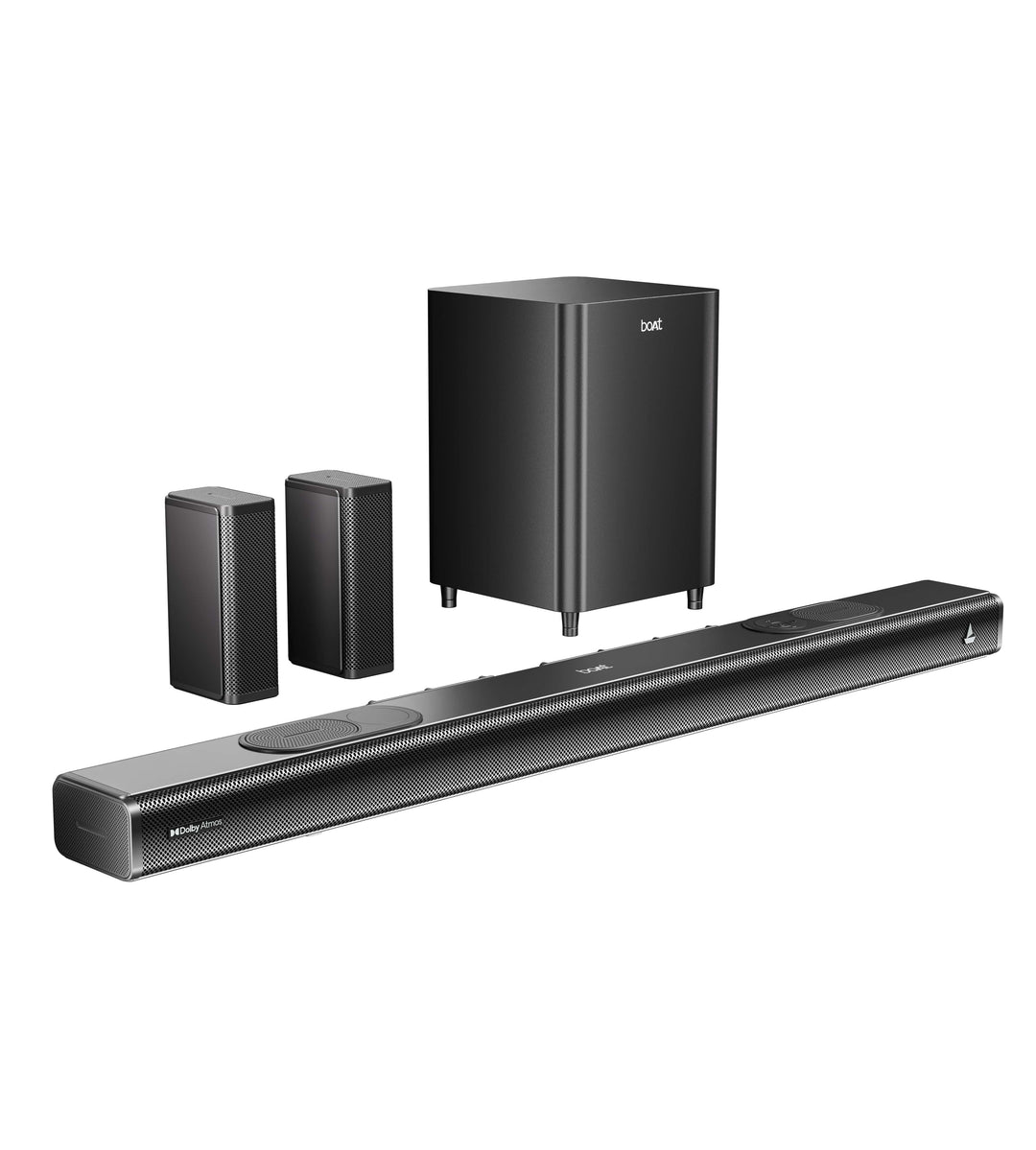 boAt Aavante Prime 7.1.4 7050DA | 700W RMS Soundbar with Dolby Atmos, Wired Subwoofers & Wireless Satellites *(Free Installation Included)