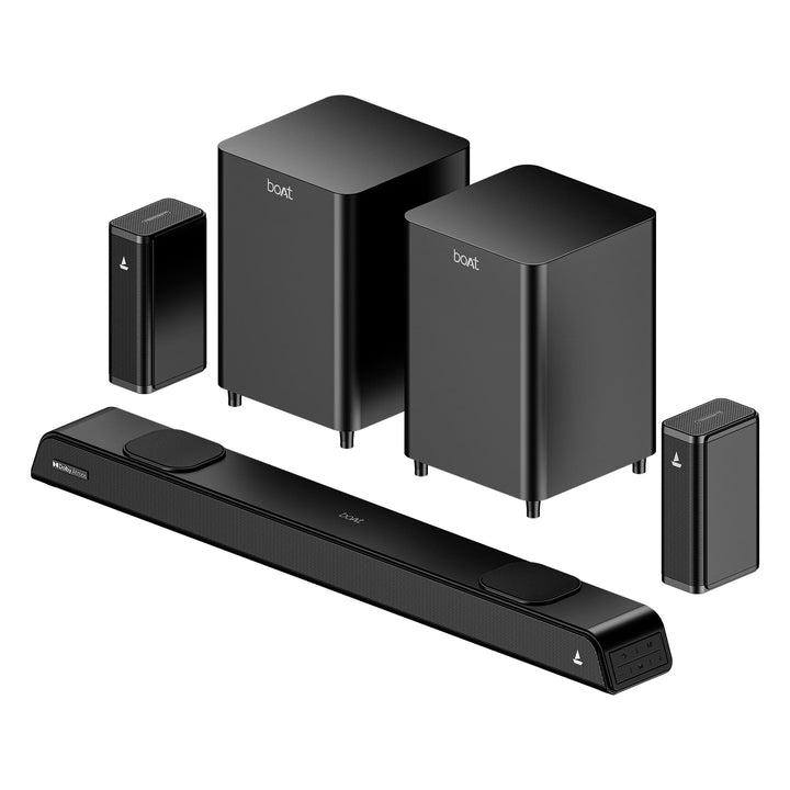 boAt Aavante Prime 5.2.4 6250DA | 625W 5.2.4 Channel Soundbar with Dolby Atmos, Dual Subwoofers & Wireless Rear Satellites *(Free Installation Included)