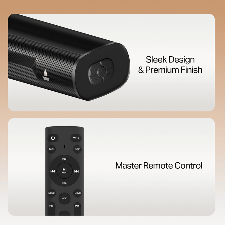 boAt Aavante Play | 180W Powerful Sound with 2.1 Channel Audio & Wireless Subwoofer