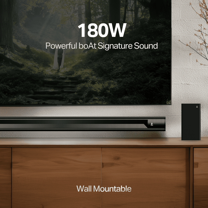 boAt Aavante Play | 180W Powerful Sound with 2.1 Channel Audio & Wireless Subwoofer