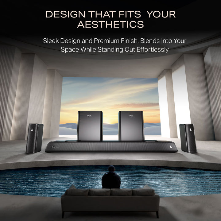 boAt Aavante Prime 5.2.4 6250DA | 625W 5.2.4 Channel Soundbar with Dolby Atmos, Dual Subwoofers & Wireless Rear Satellites *(Free Installation Included)