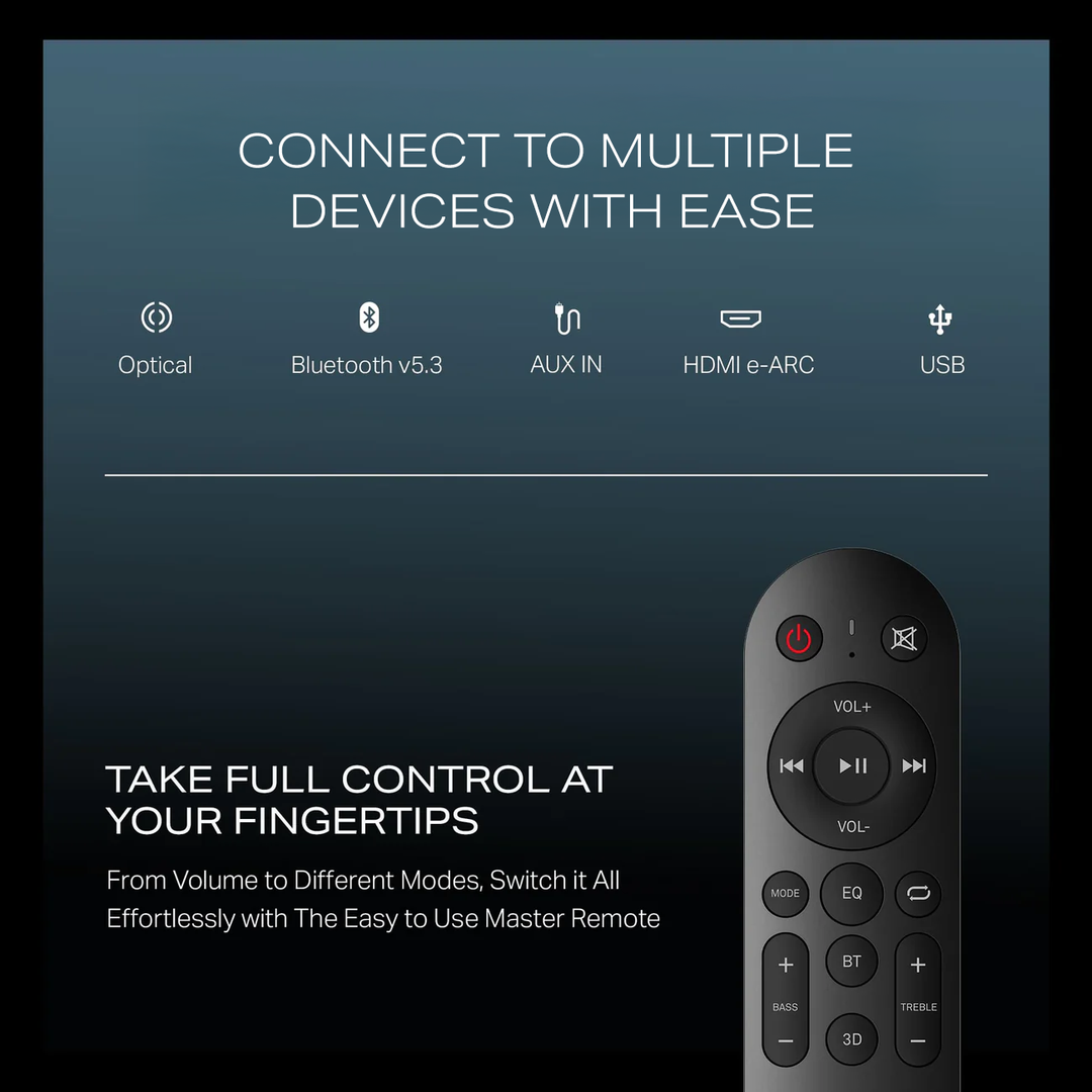 boAt Aavante Prime 5.2.4 6250DA | 625W 5.2.4 Channel Soundbar with Dolby Atmos, Dual Subwoofers & Wireless Rear Satellites *(Free Installation Included)