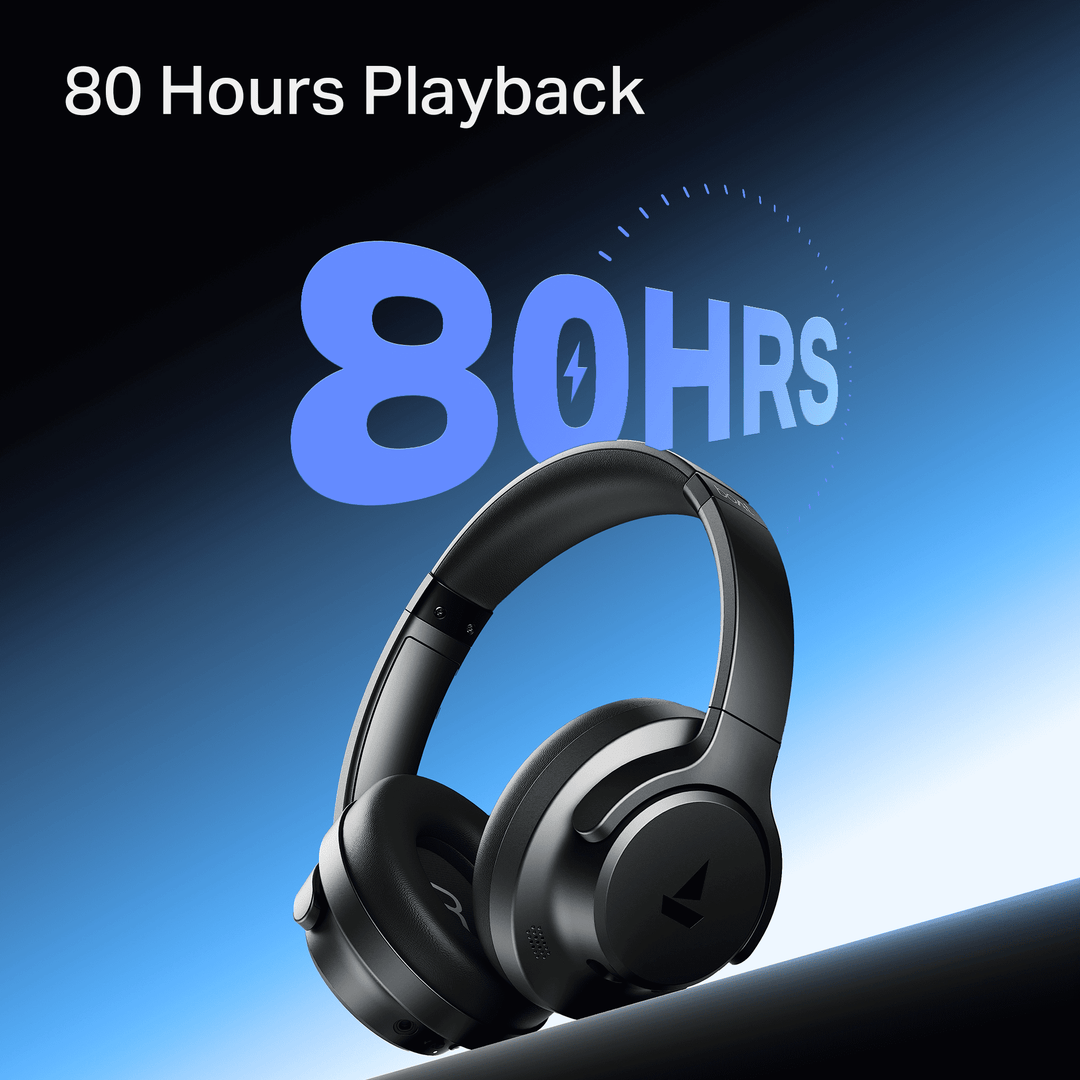 boAt Rockerz 512 ANC | Wireless Headphones with 40dB Hybrid ANC, 80H Playback & boAt Signature Sound