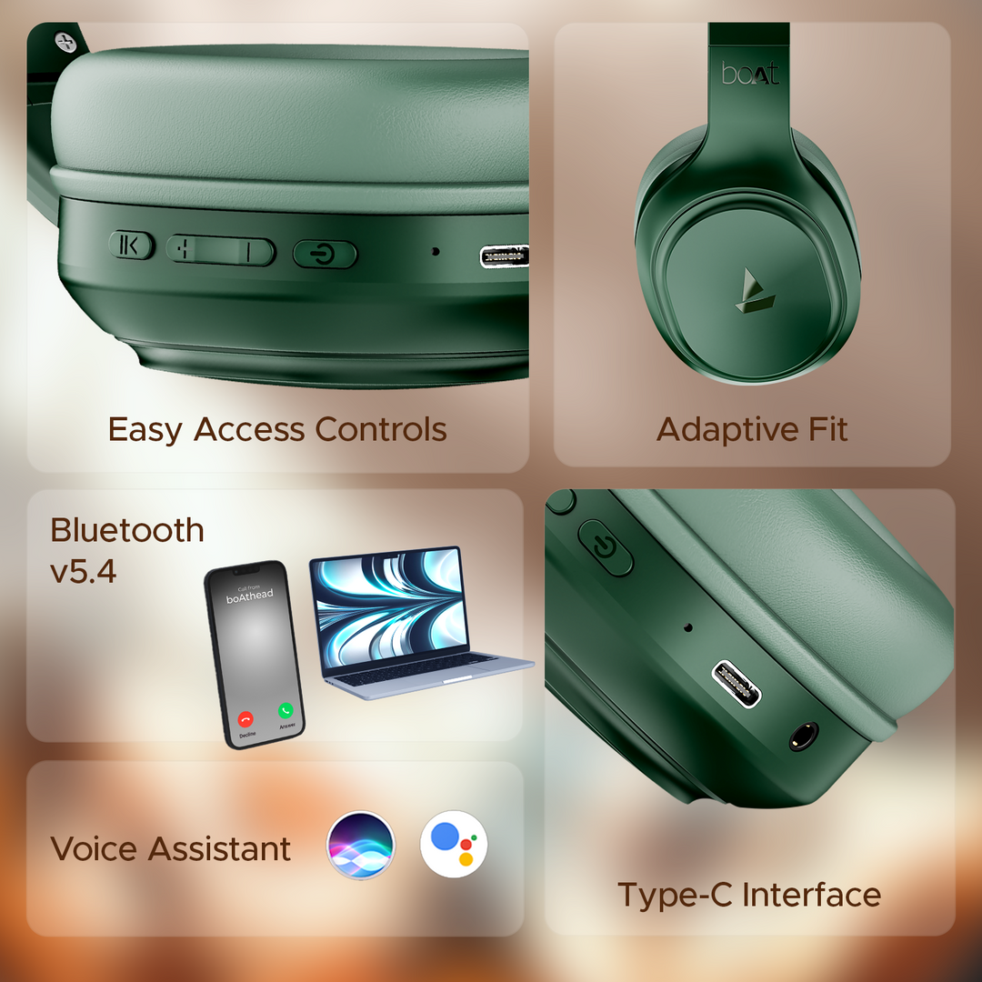boAt Rockerz 430 | Wireless Headphone with ENx™ Tech, 40 HRS Playback,  BEAST™ Mode, Type-C Interface, Bluetooth v5.4