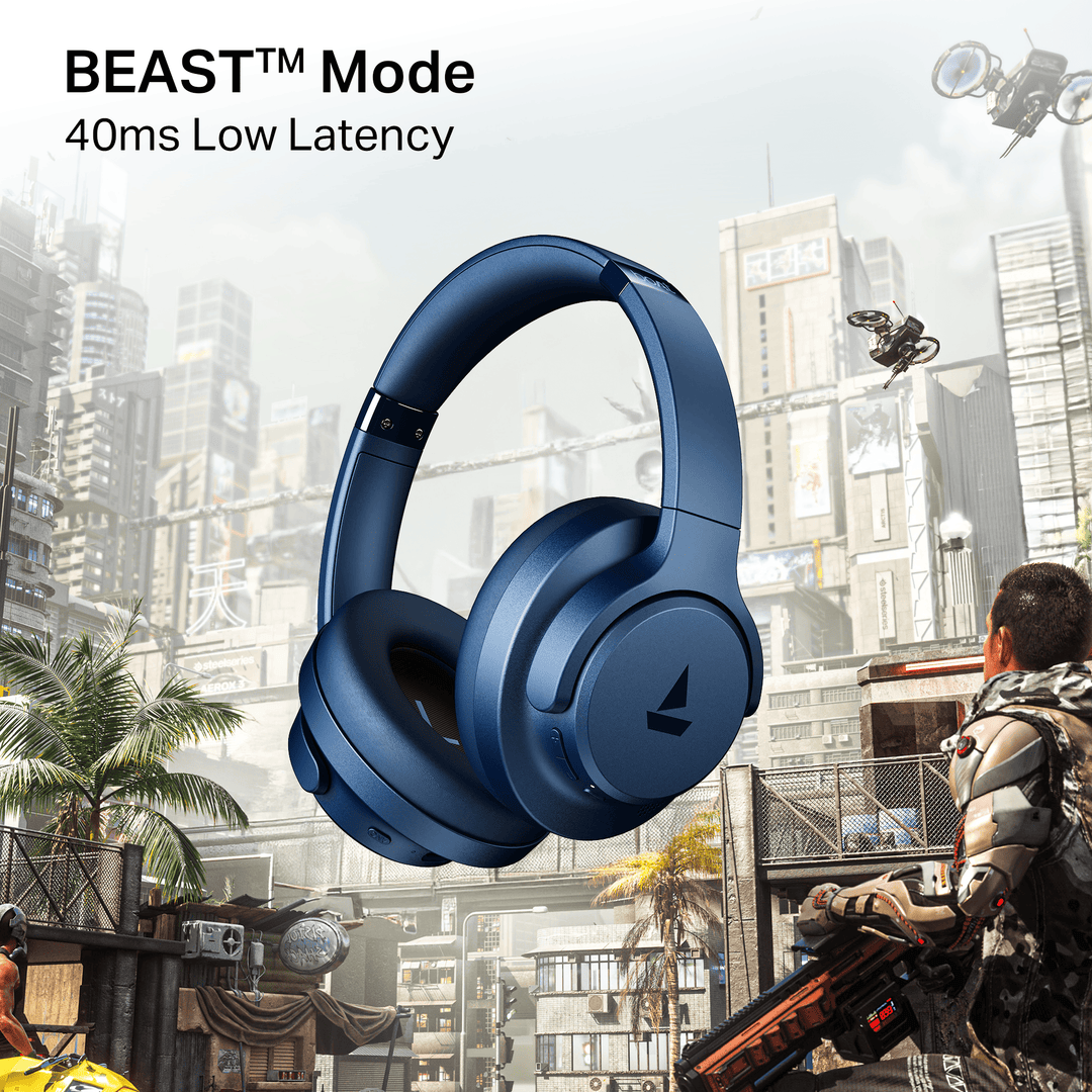 boAt Rockerz 512 ANC | Wireless Headphones with 40dB Hybrid ANC, 80H Playback & boAt Signature Sound