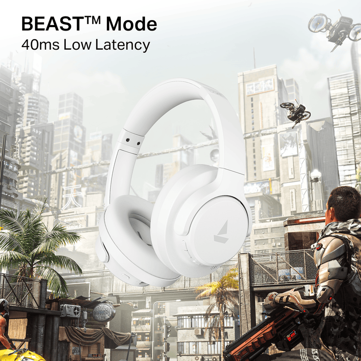 boAt Rockerz 512 ANC | Wireless Headphones with 40dB Hybrid ANC, 80H Playback & boAt Signature Sound