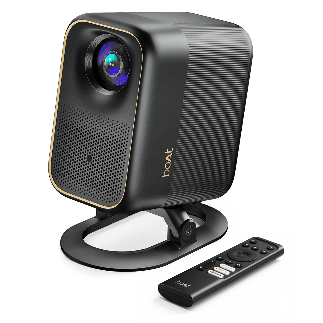 boAt Cinehead F1 Pro | Full HD Smart Projector with Google TV & Up to 150” Big-Screen Viewing