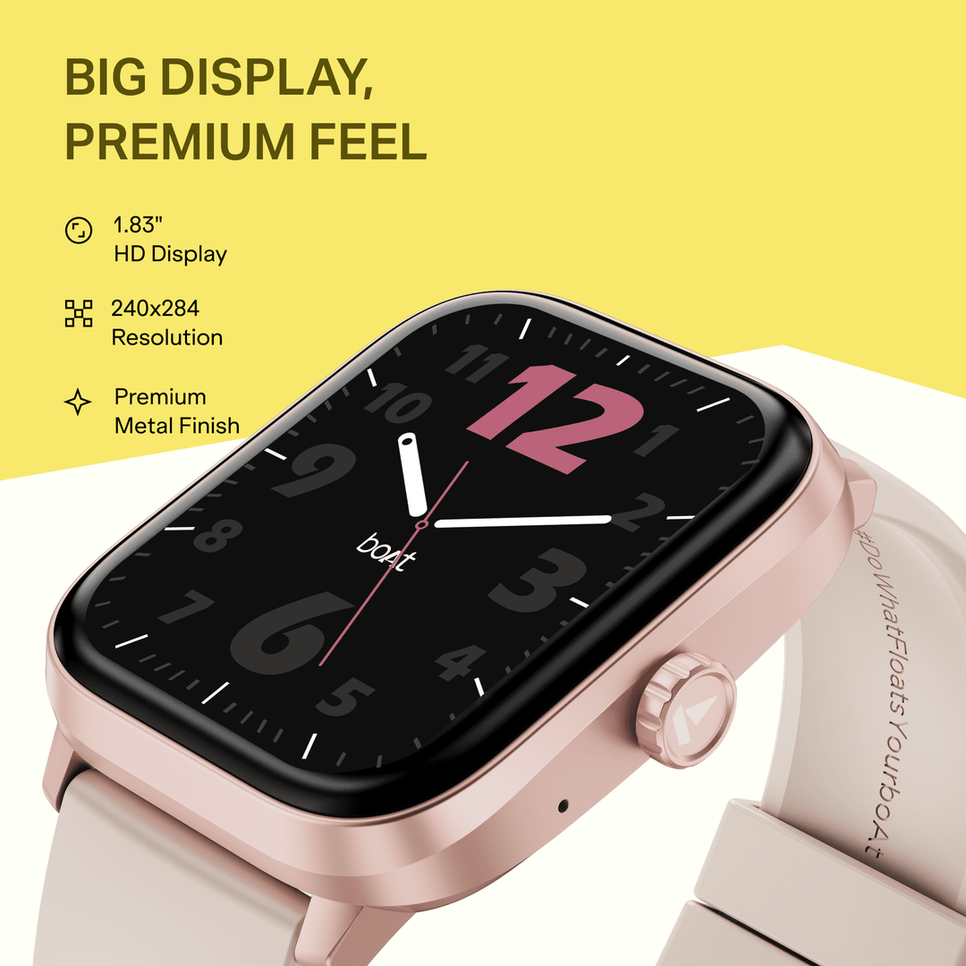 boAt Wave Astra 4 | HD Smartwatch with Bluetooth Calling, Functional Crown & Metallic Finish