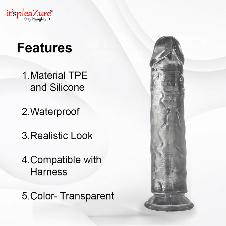Itspleazure's Silicon Transperent Suction Dildo For Women