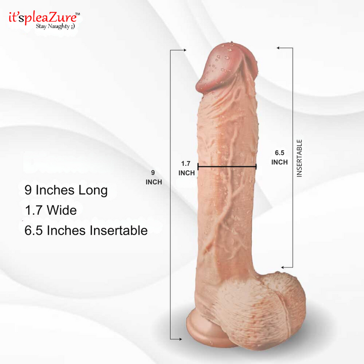 Itspleazure Silicone Suction Base Dildo for Women