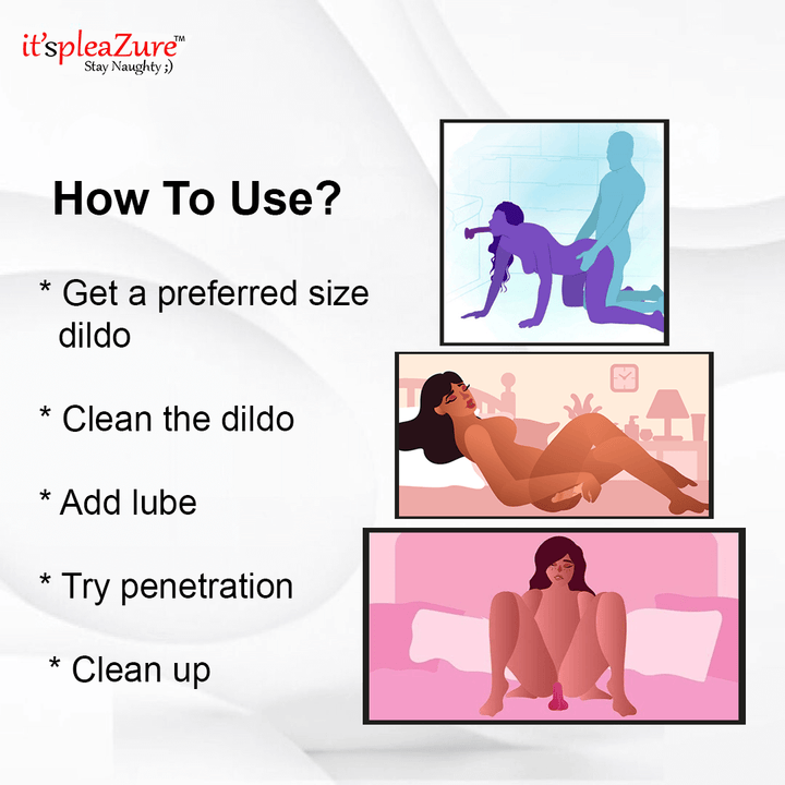 Itspleazure's Silicon Transperent Suction Dildo For Women