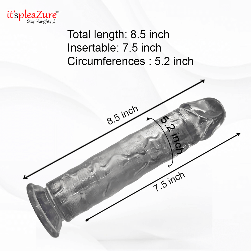 Itspleazure's Silicon Transperent Suction Dildo For Women