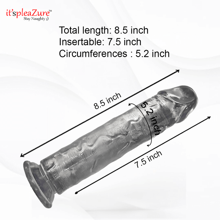 Itspleazure's Silicon Transperent Suction Dildo For Women
