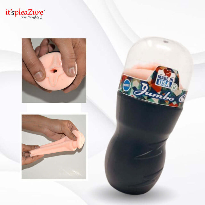 Jumbo cup Pocket Realistic Pussy Masturbating Toy For Men on Itspleazure