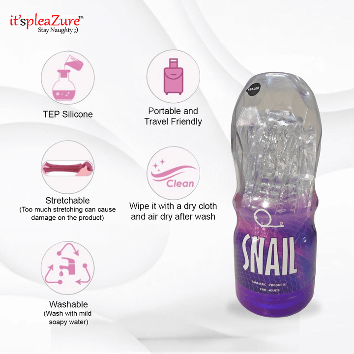 Itspleazure's Snail Crystal Clear Masturbation Cup