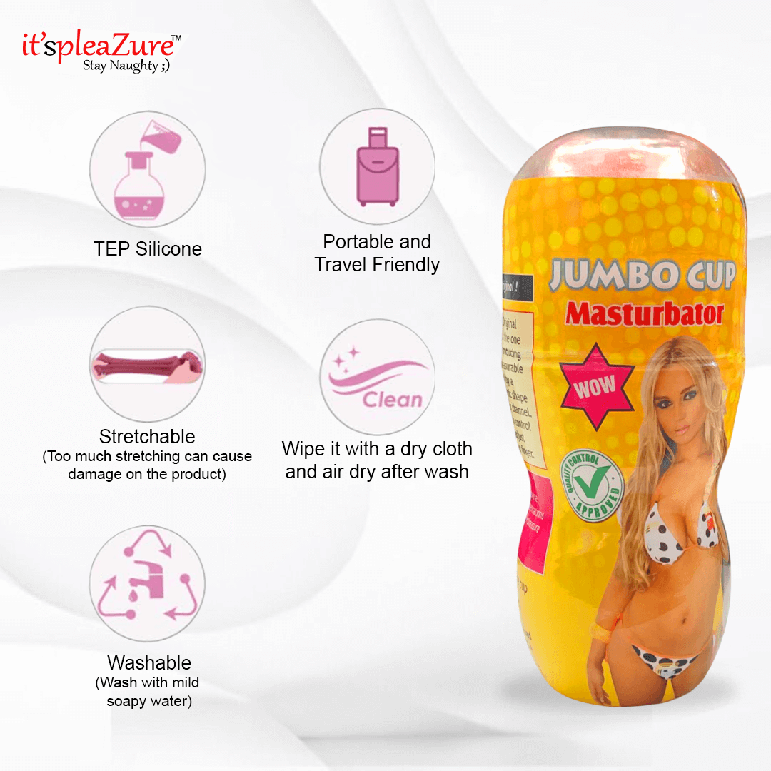 Jumbo cup Pocket Realistic Pussy Masturbating Toy For Men on Itspleazure
