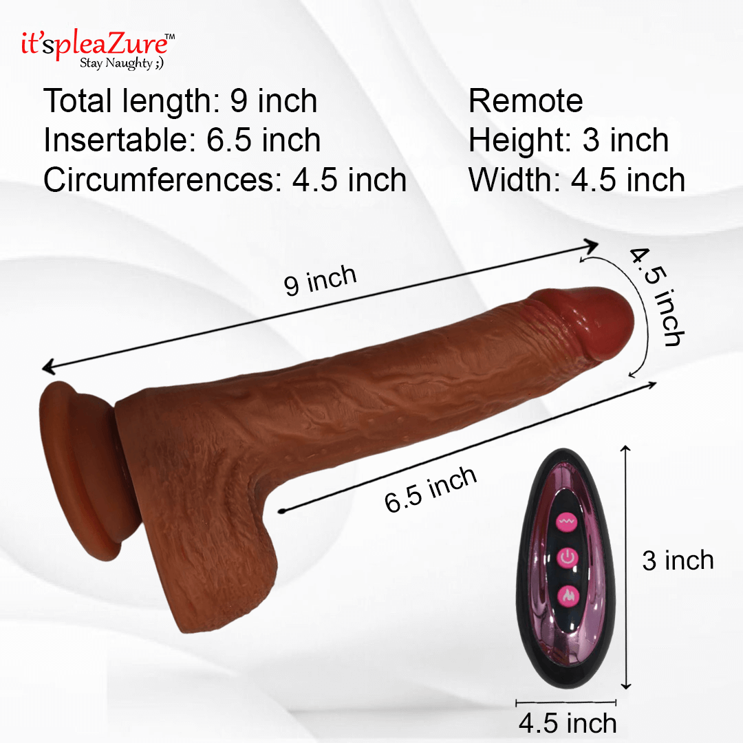 Silicon Thursting Suction Dildo Vibrator With Remote